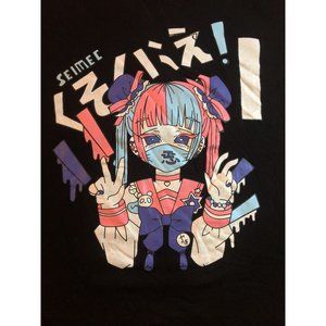 Gothic Sailor Moon Harajuku Anime T-Shirt Women Size US 4 UK 36 By Romwe.
